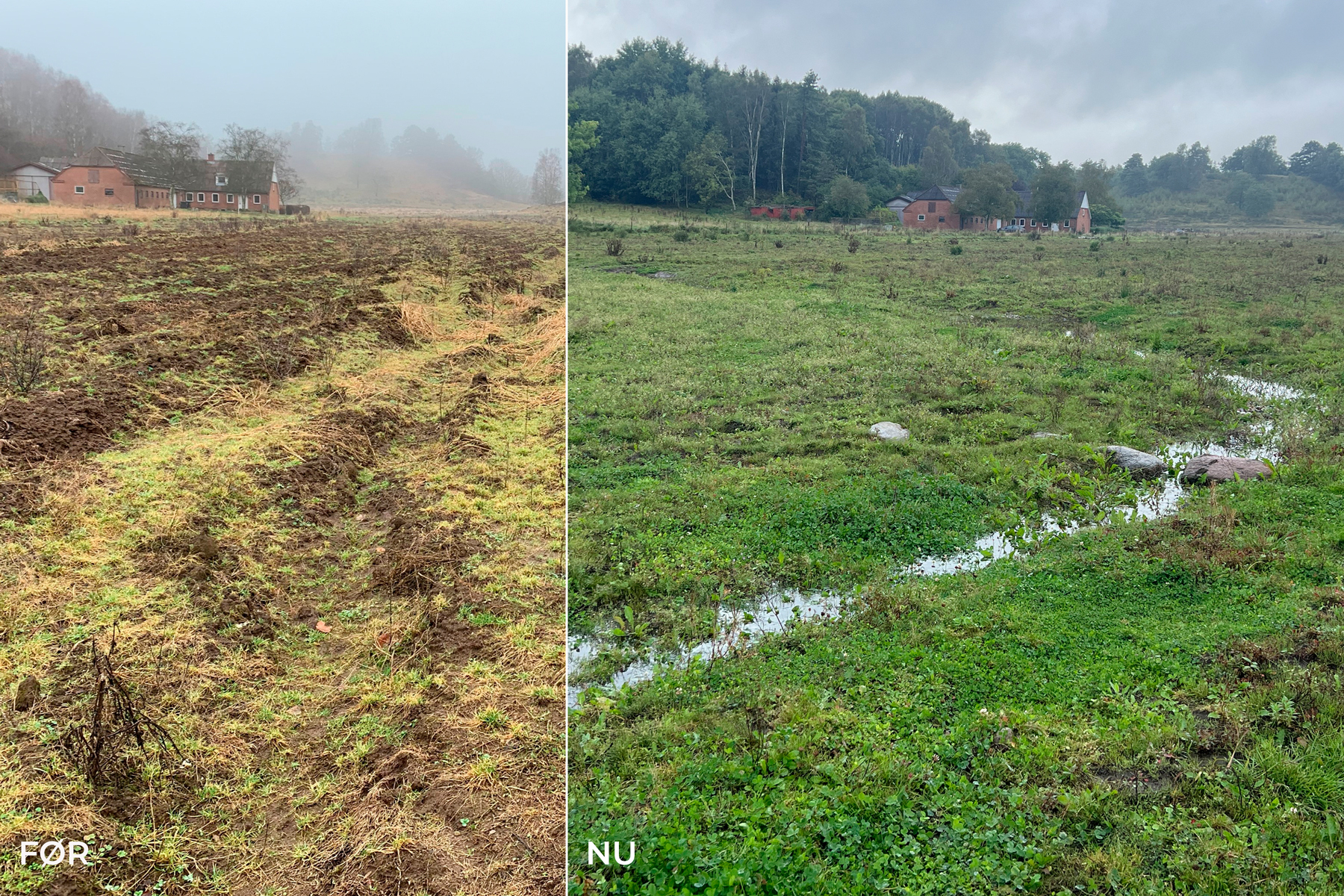 Nyt vandløb i Læsten Bakker